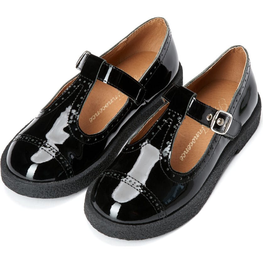 Agathe Leather Casual T-Bar Strap Shoes