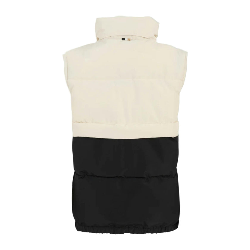 Beige Puffer Jacket Sleeveless