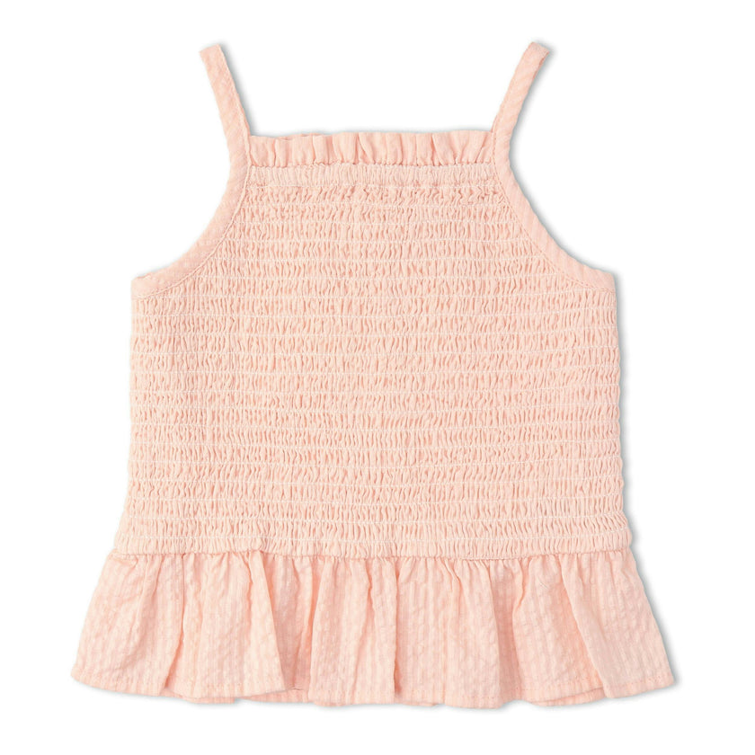 Organic Smocked Top And Bloomer Set - Blush