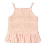 Organic Smocked Top And Bloomer Set - Blush