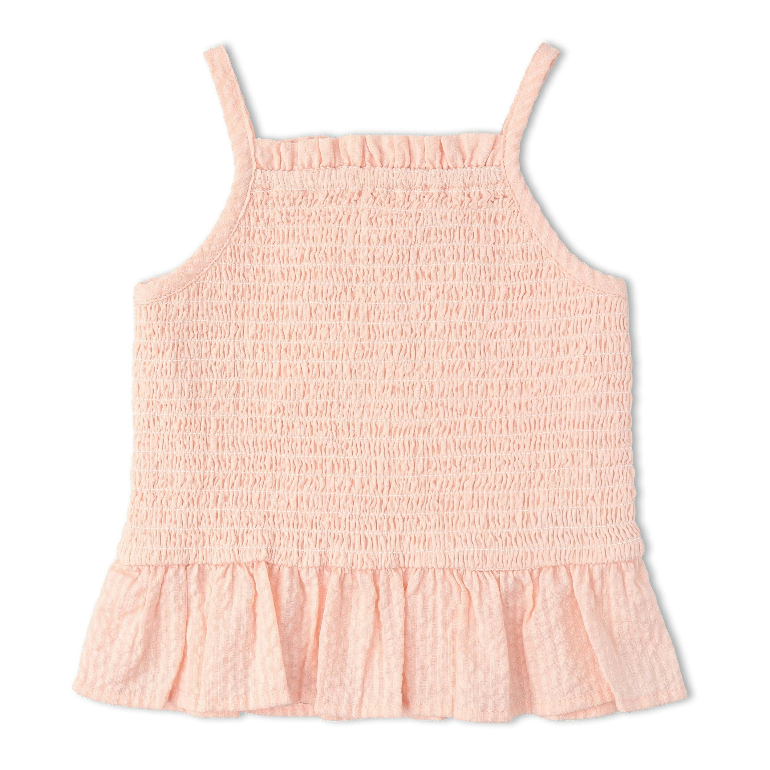 Organic Smocked Top And Bloomer Set - Blush