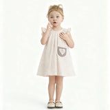 Beige Heart Dot Dress