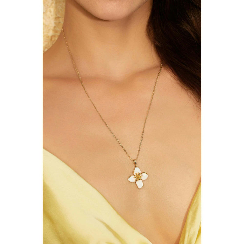 Iris Blossom Pendant Neckalce