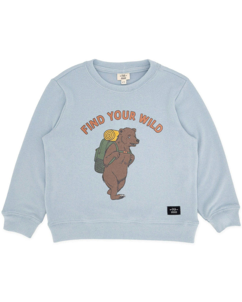 Find Your Wild Hacci Pullover - Celestial Blue