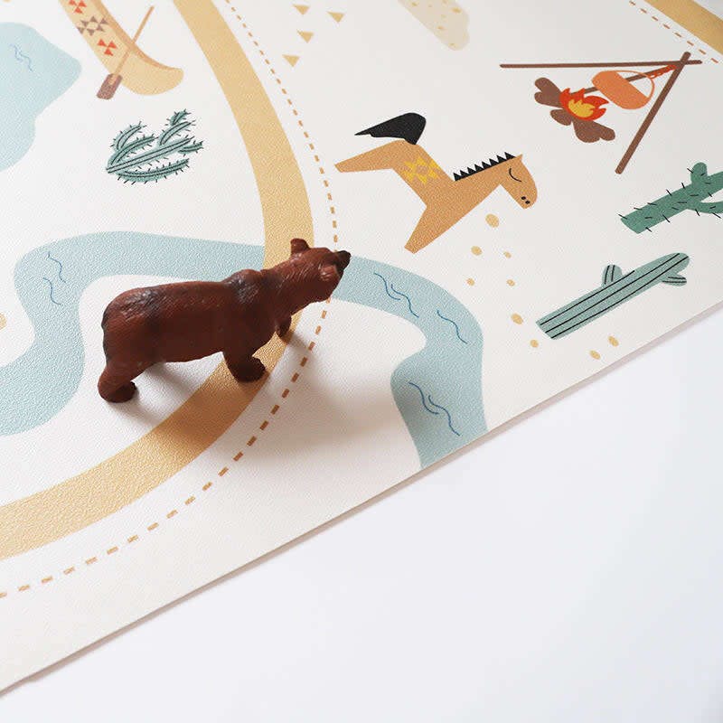 Vinyl Print Rectangular Play Rug