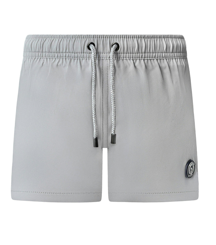 boys solid swim shorts gray