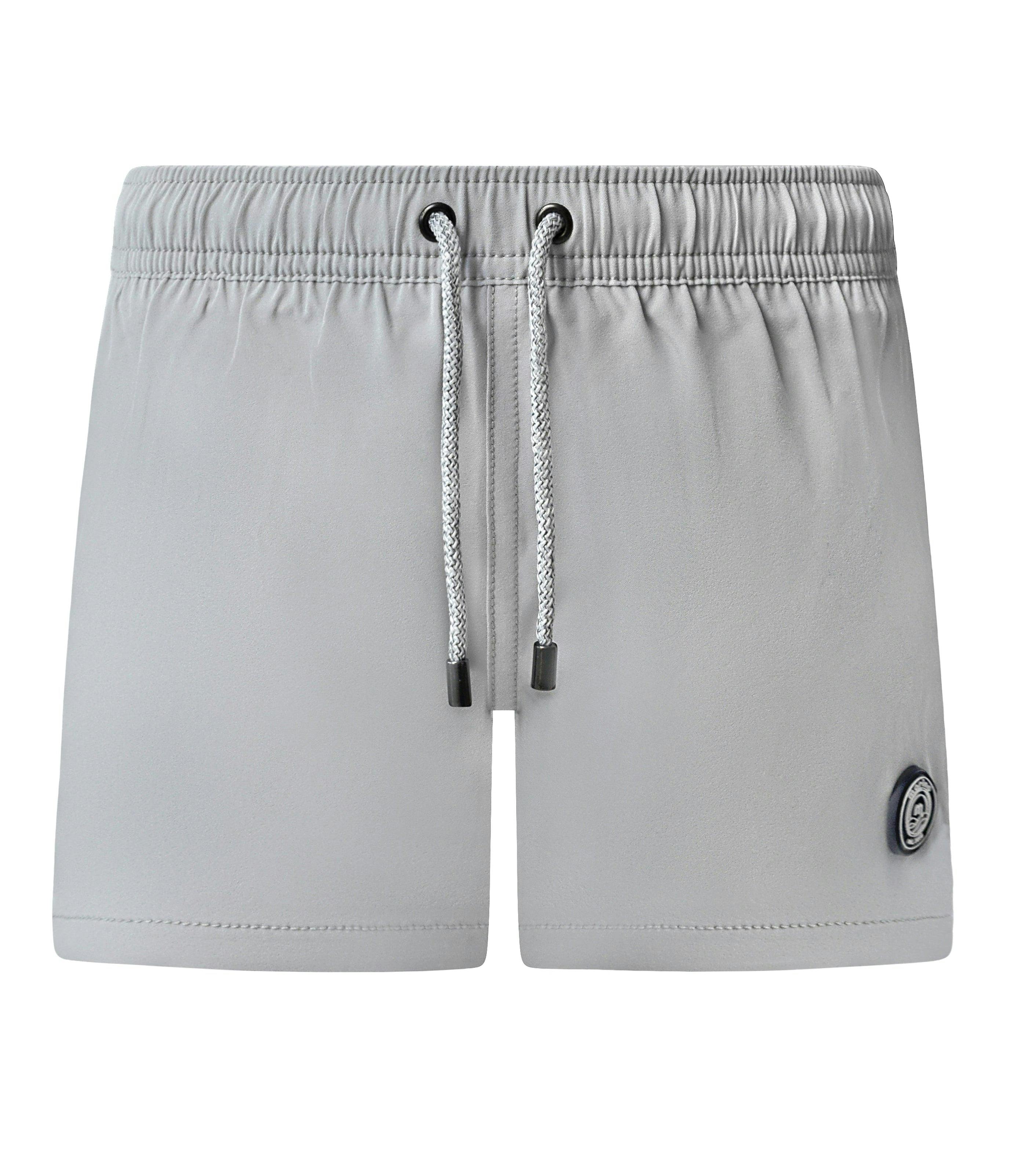 boys solid swim shorts gray