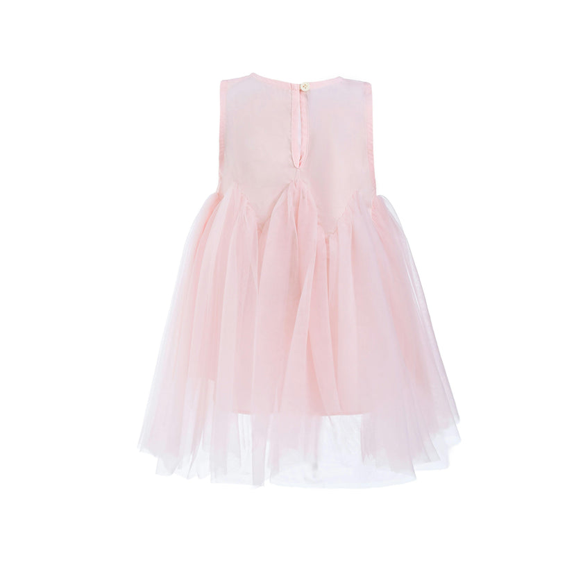 Peach Blush Rose Ribbon Dress