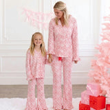 Candy Cane Scallop Christmas Women's Two-Piece Set