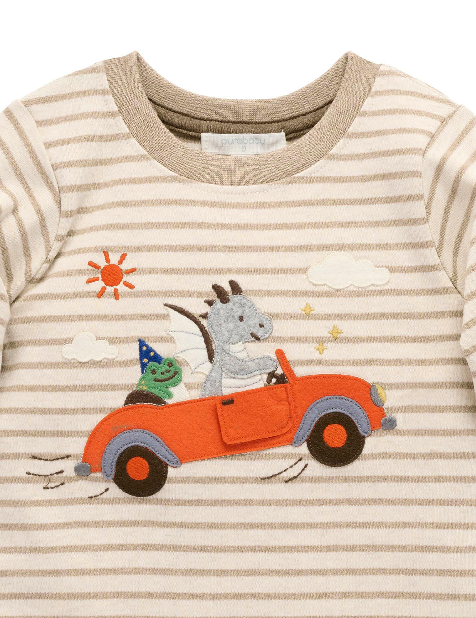 Flying Car Thick Tee Mushroom Stripe