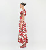 The Davina Dress - Red Diamond Rose