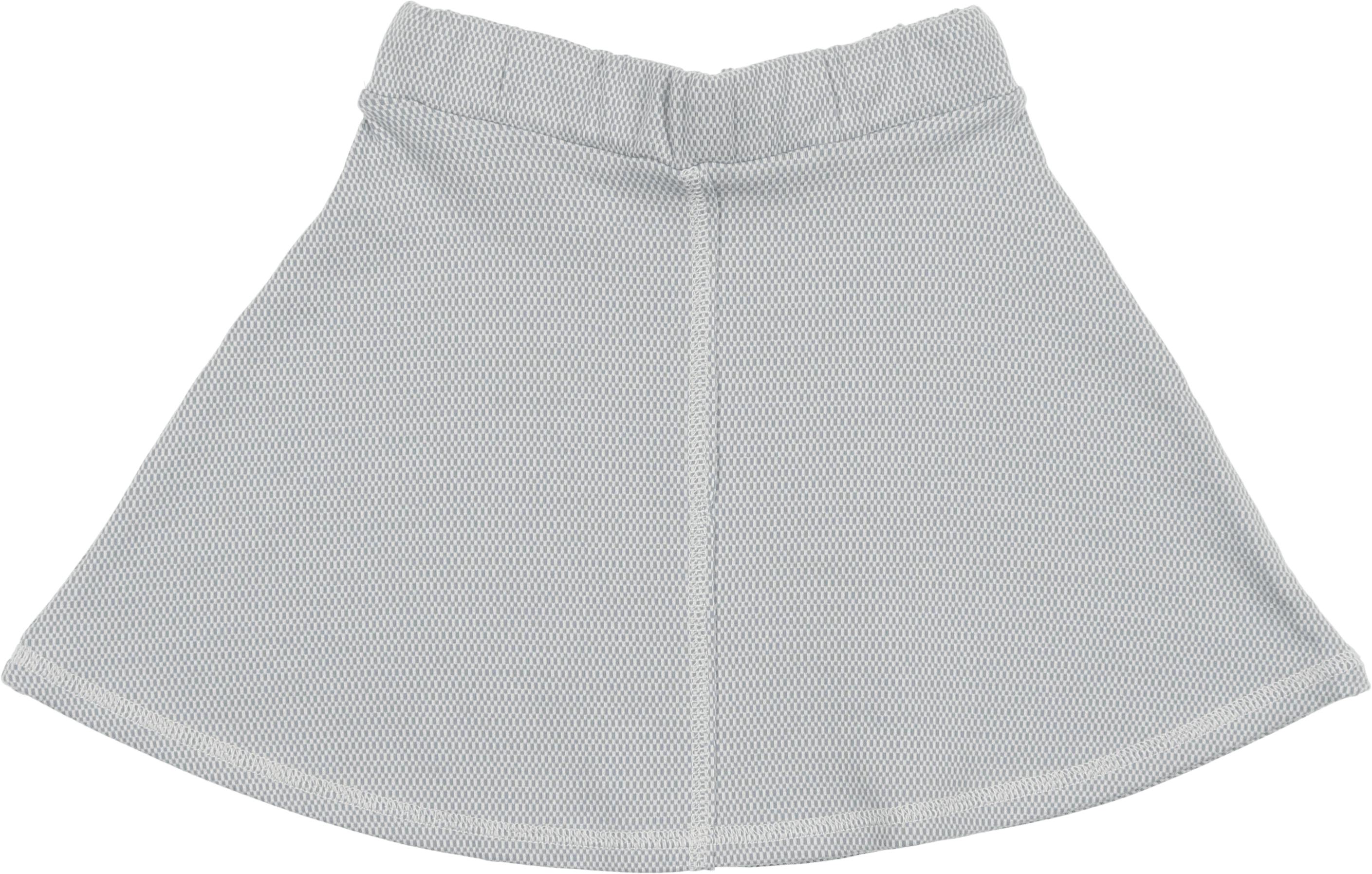 Micro-Grid Patterned Short Skirt
