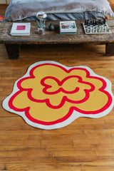 Funky Flower Shaped Irregular Rug by Shayla Goethe