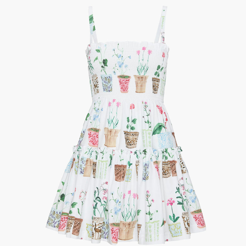 The Seraphina Mini Nap Dress - Flower Pots