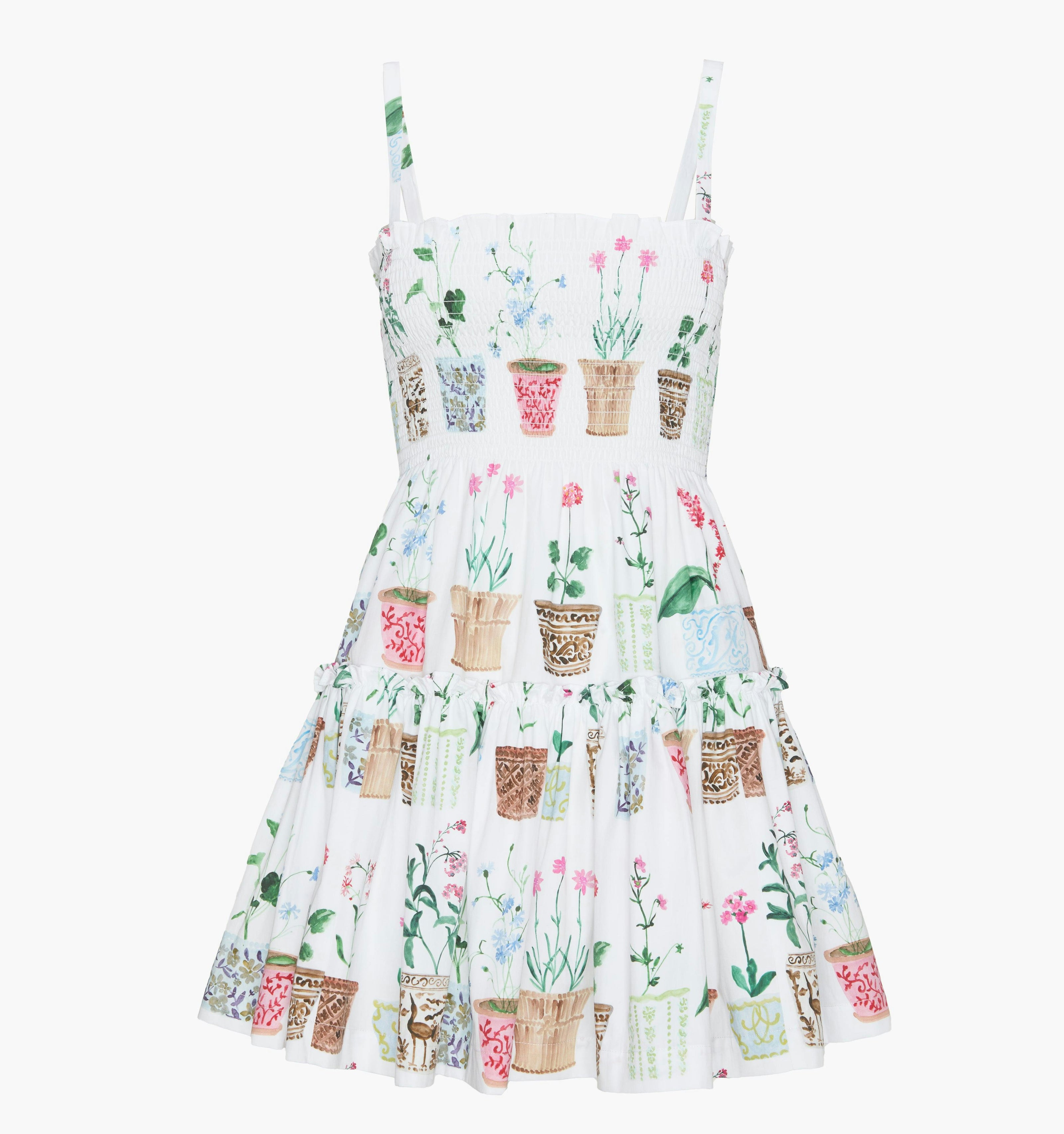 The Seraphina Mini Nap Dress - Flower Pots