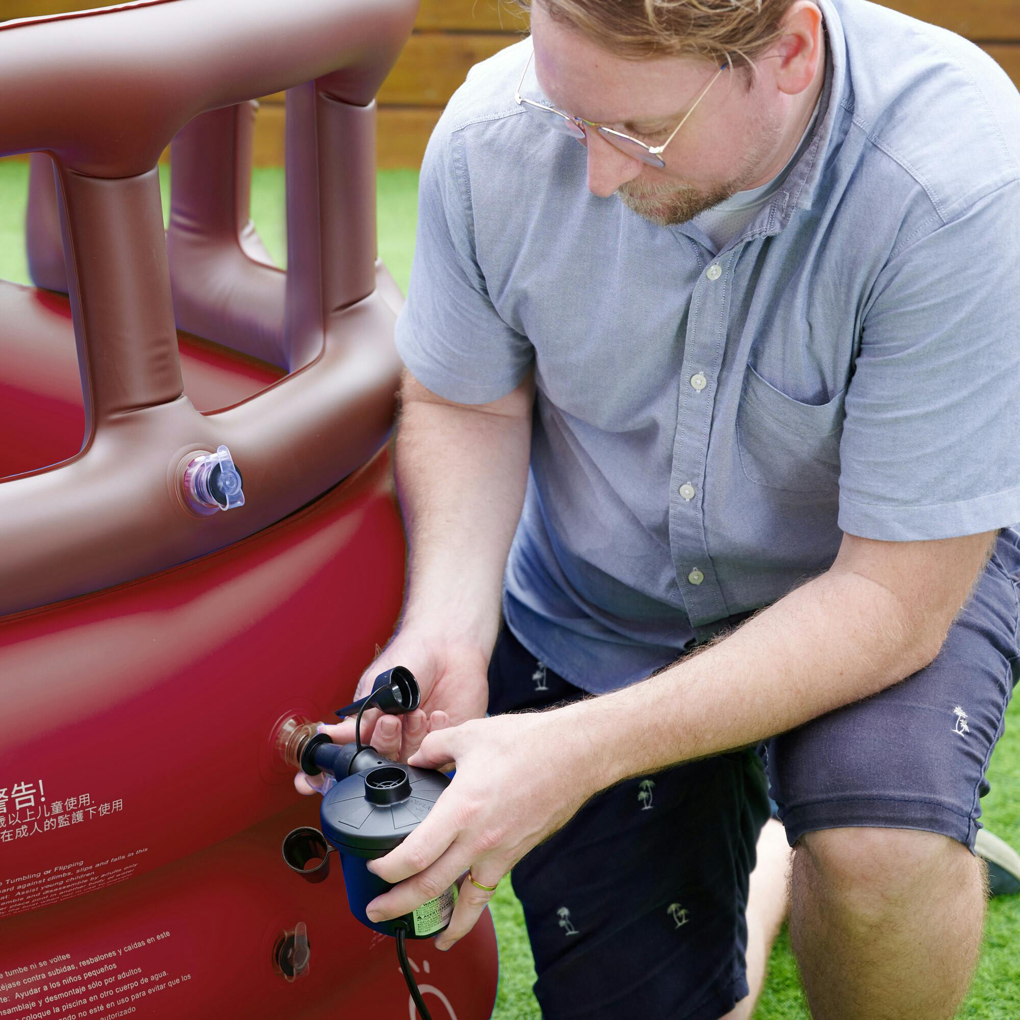 Water Fun Pirate Boat Inflatable Sprinkler Play Center with Pump