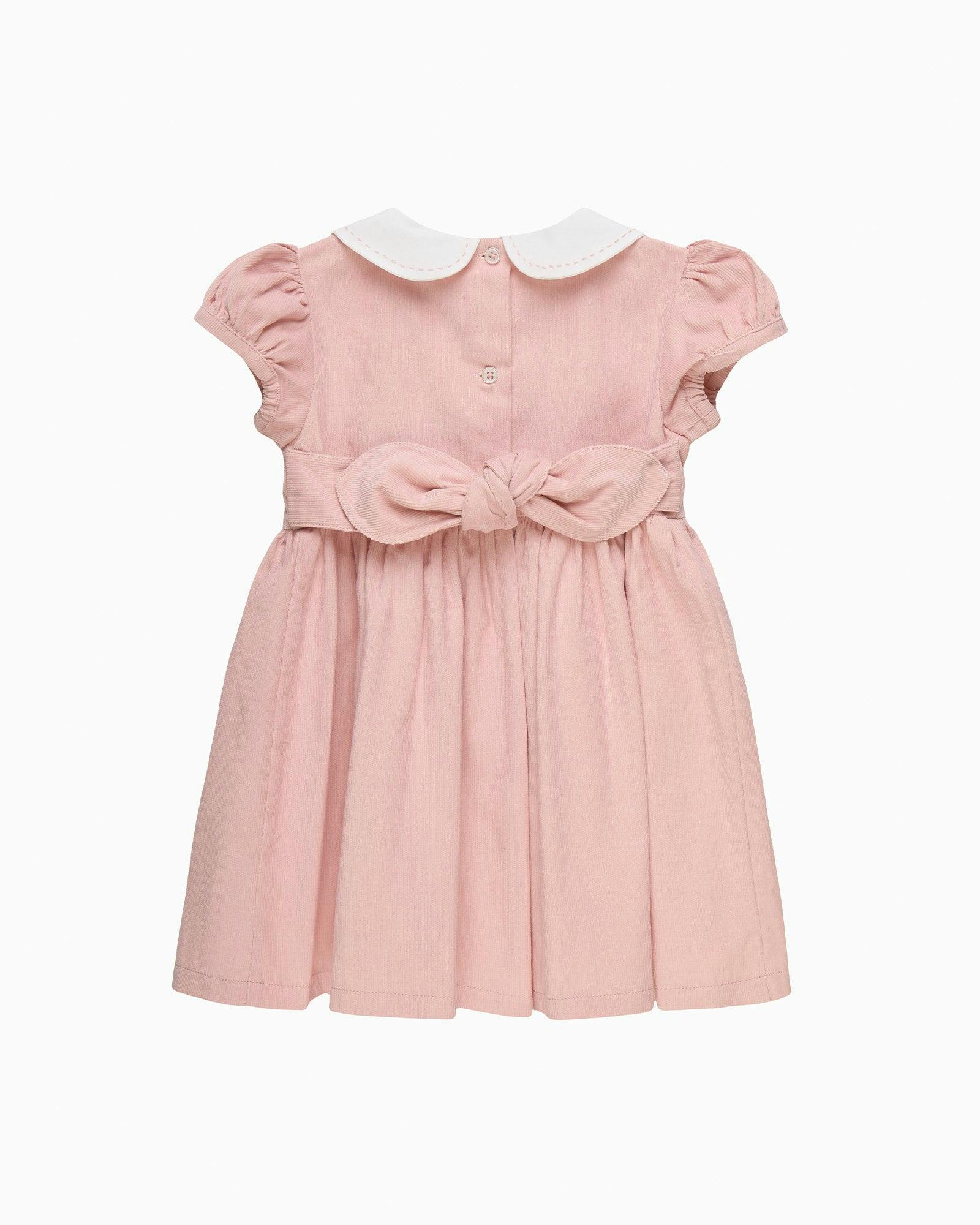 Baby Cord Duck Dress in Dusty Pink