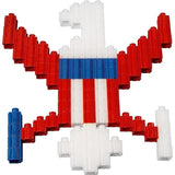 Snapo: Americana Kit - 150 pcs - Red-White-Blue Blocks & Wheels