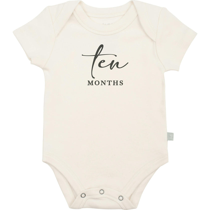 graphic bodysuit | ten months milestone taupe