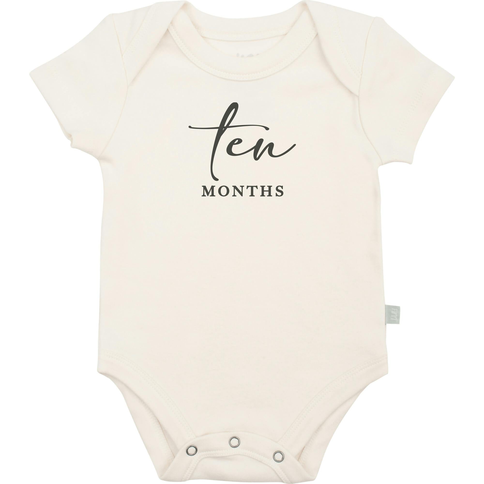 graphic bodysuit | ten months milestone taupe