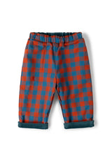 Calm Sea Check Reversible Pull On Trousers, Blue