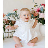 Antoinette Ceremony White Smocked Baby Bubble