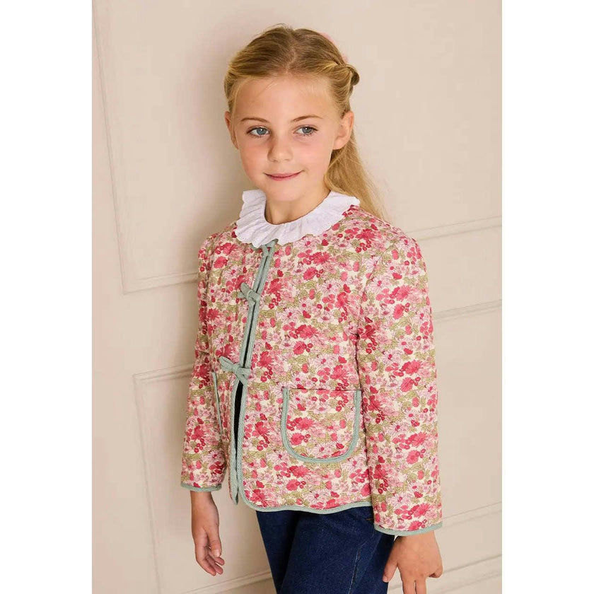 Margret Floral Reversible Quilted Jacket in Pink (4-12yrs)
