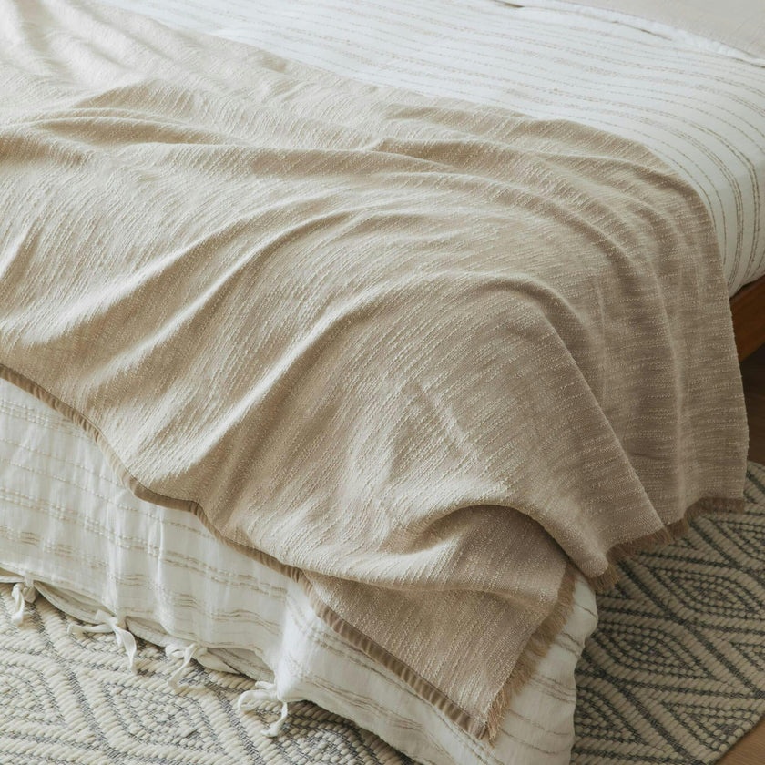Tranquil Oatmeal Weave Throw