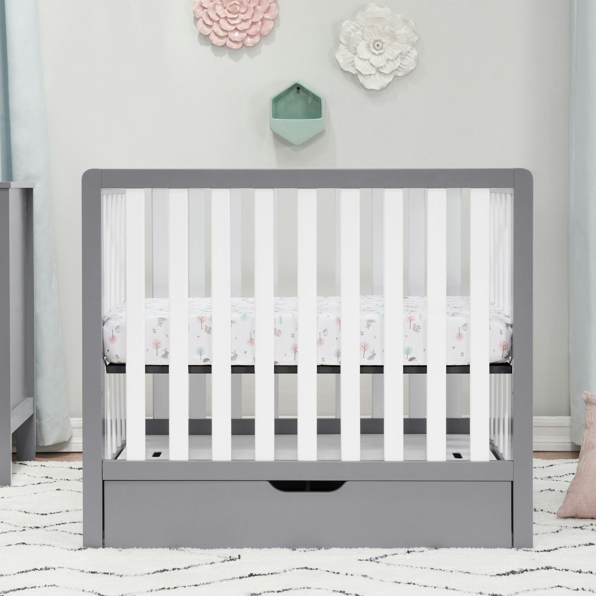 Colby 4-in-1 Convertible Mini Crib With Trundle