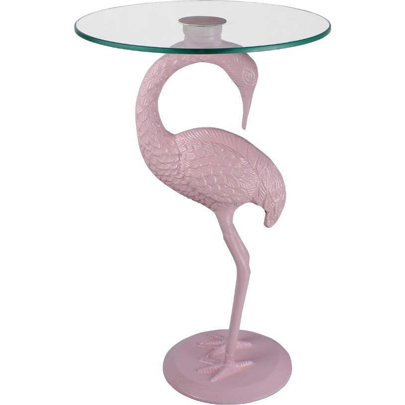 Blanche 25" Classic Mid-Century Glass Top End Table