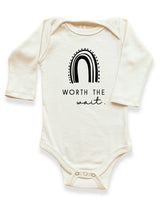 Worth the Wait Rainbow Organic Bodysuit Long Sleeve