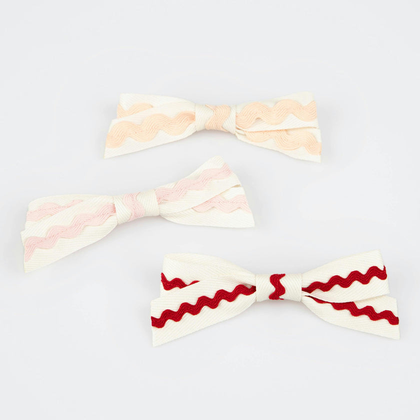 Ricrac Bow Hair Clips
