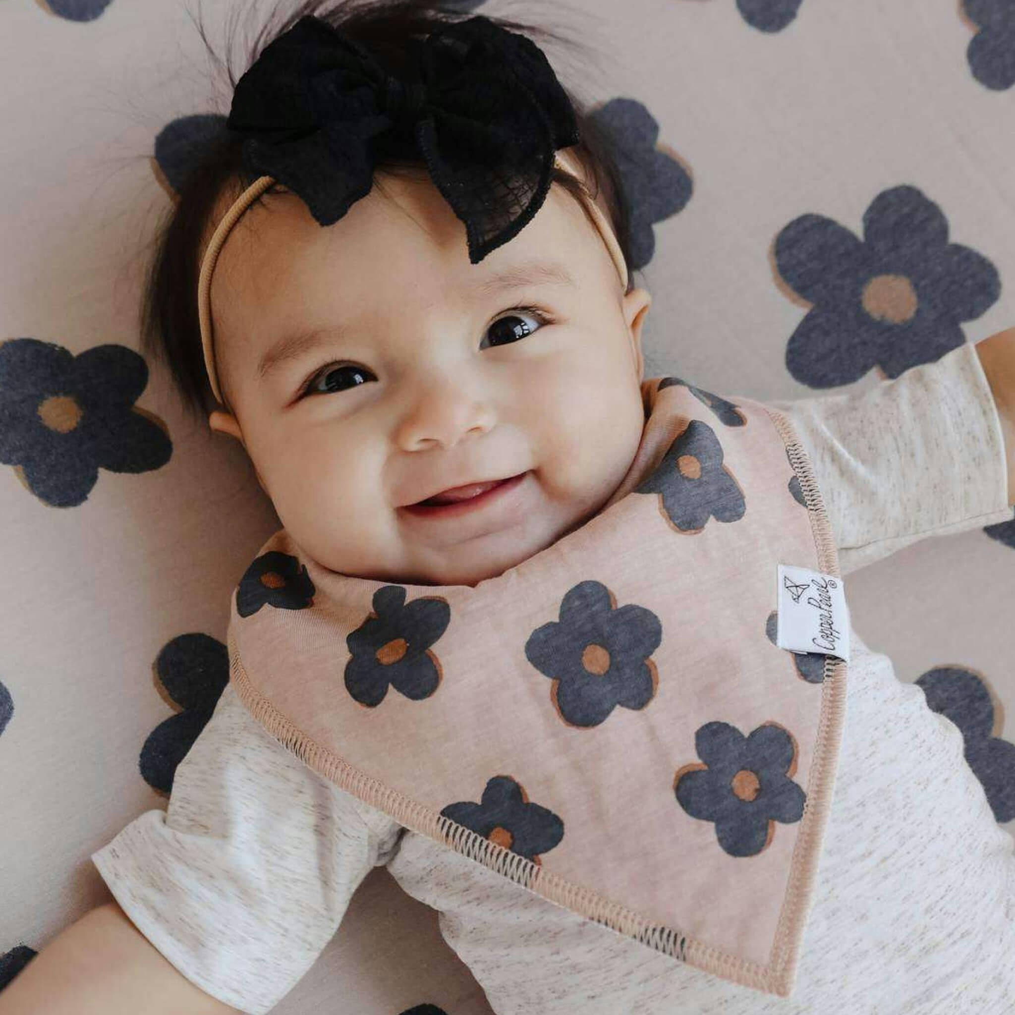 4 Pack Baby Bandana Bibs - Gemma In Tan