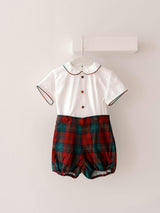 Red Tartan Pablo Baby Boy Set