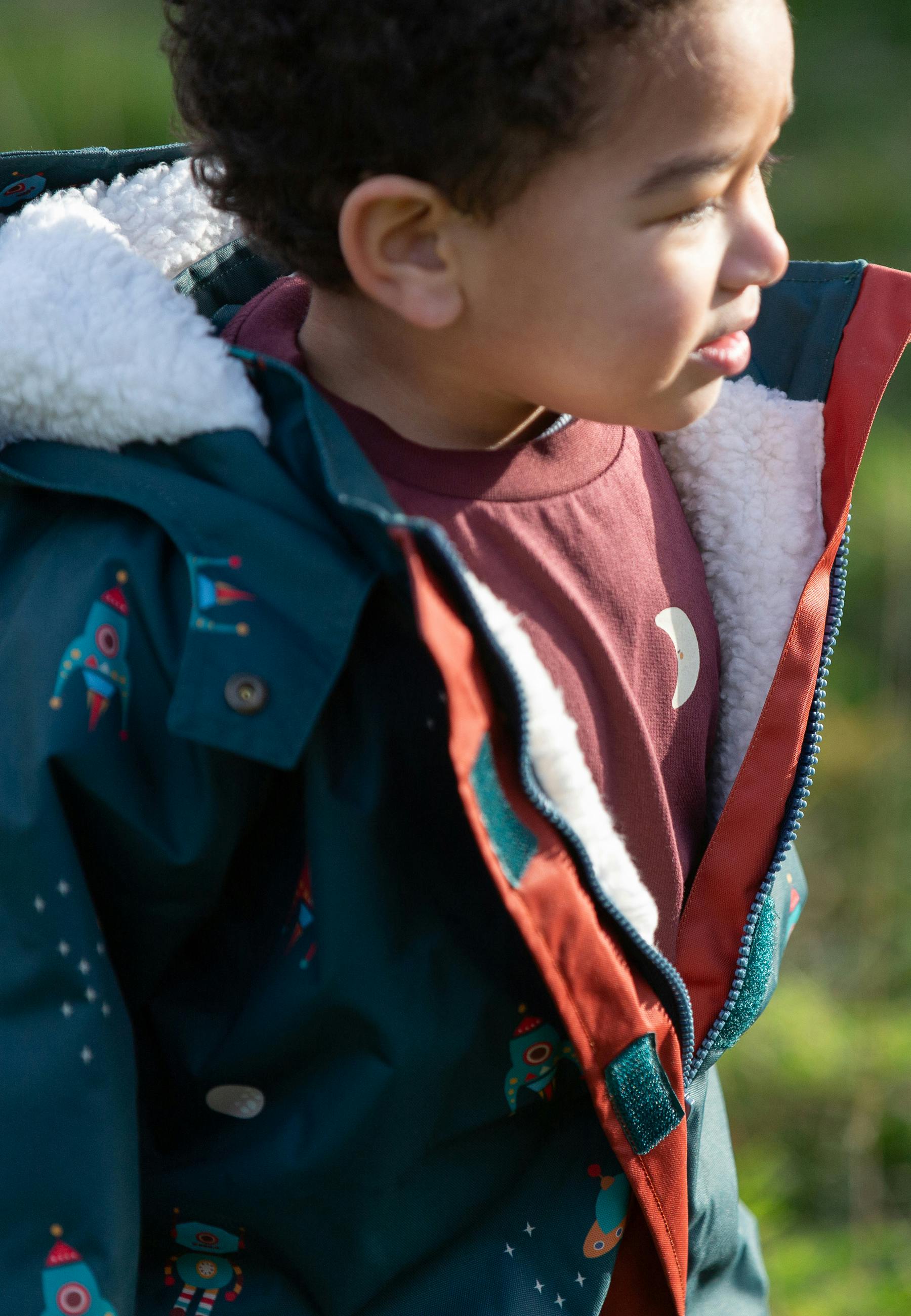 Into Space Recycled Waterproof Adventure Winter Coat, Green