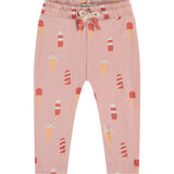 Ice Cream Cones Print Cuffed Drawstring Waist Sweatpants