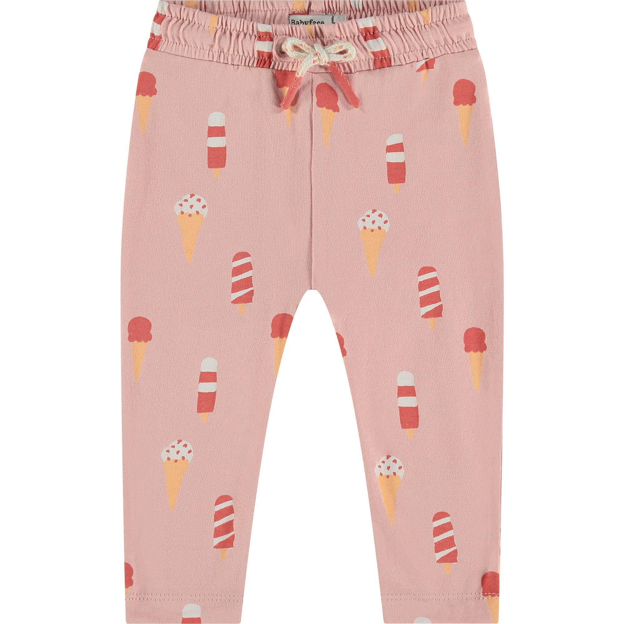 Ice Cream Cones Print Cuffed Drawstring Waist Sweatpants