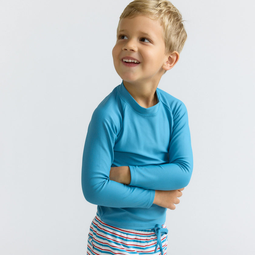 unisex cerulean blue rashguard