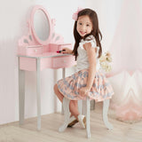 Teamson Kids Wooden Princess Rapunzel 2-pc. Vanity Set
