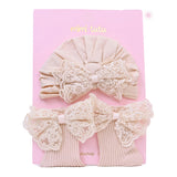 Beige Lace Bow Gift Set
