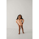 Girl's One-Piece Ruffle Rash Guard Swimsuit