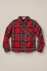 Boys John Shirt in Holiday Plaid