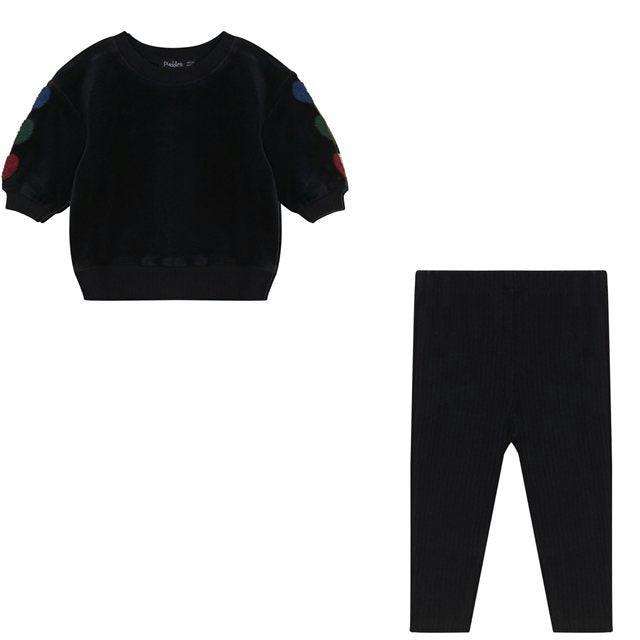 Hookstitch Heart Velour Set