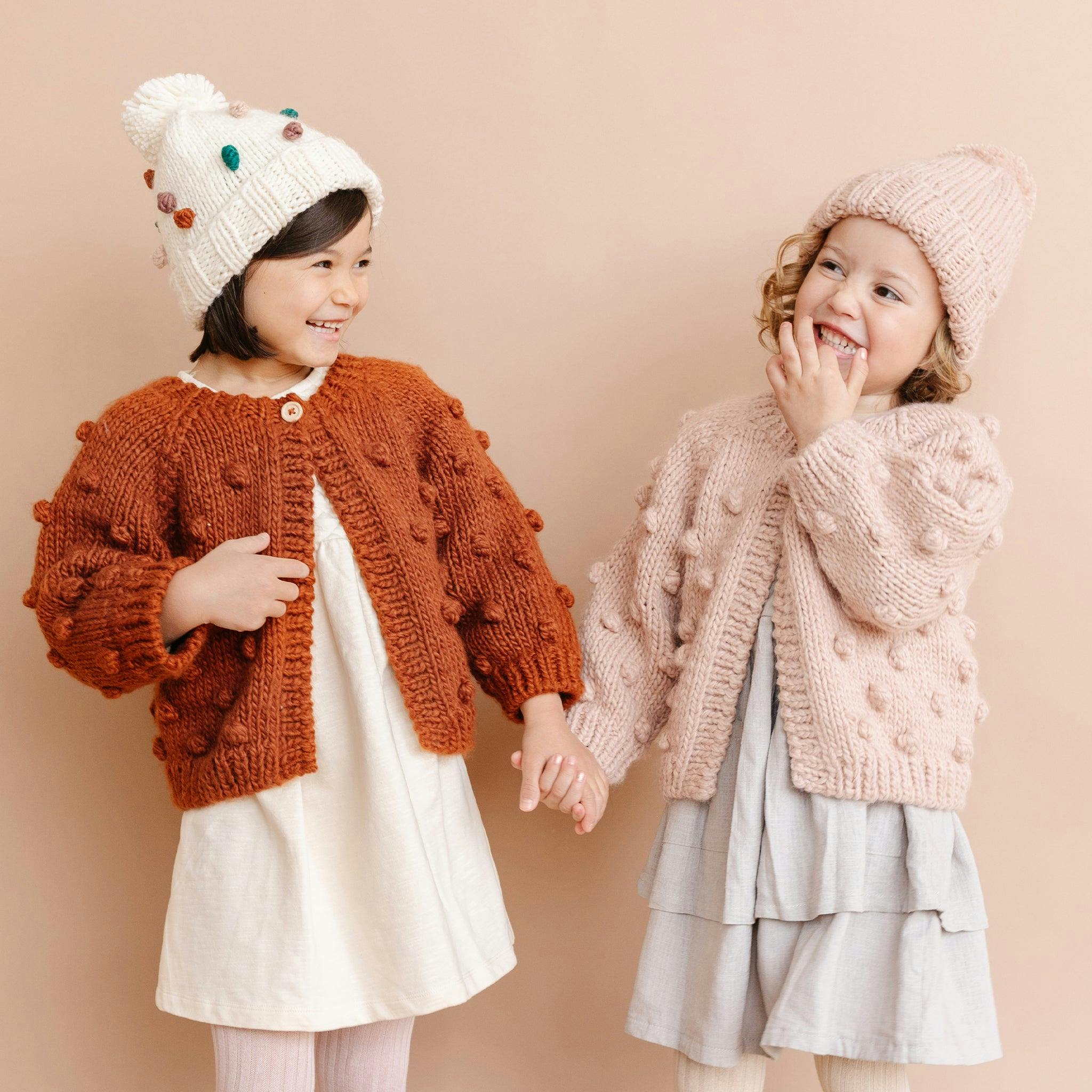 Popcorn Cardigan, Blush