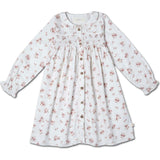 Organic Smocked Button Dress