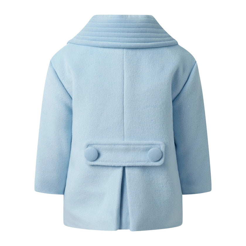 Blue Double Breasted Coat and Bonnet