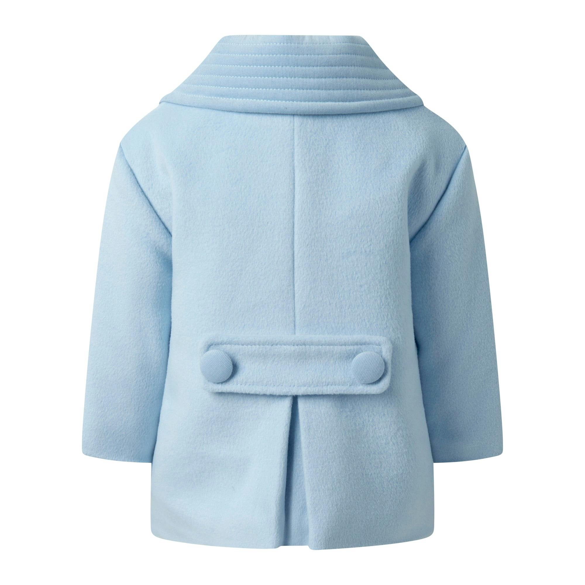 Blue Double Breasted Coat and Bonnet