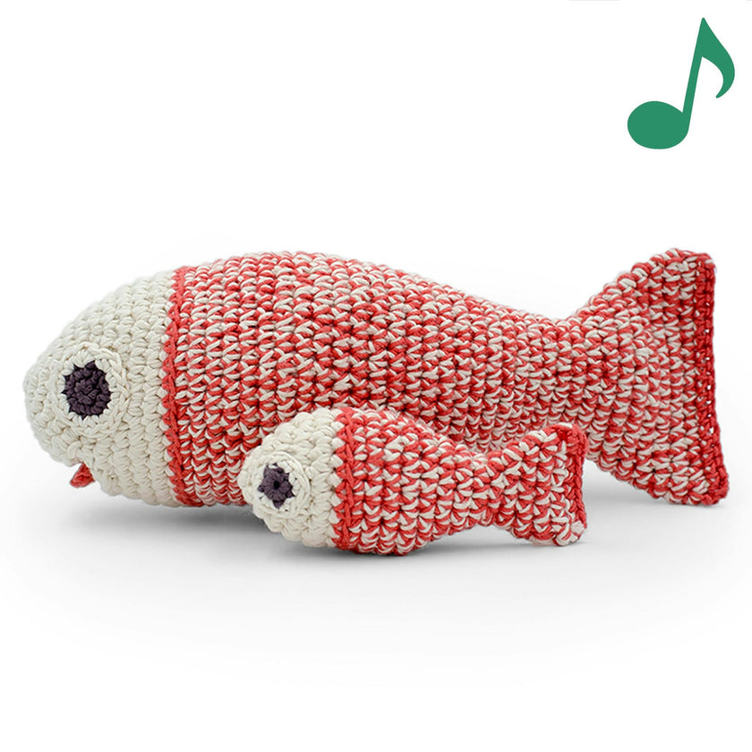 Gift Box Sea 🦀 100% organic cotton crochet rattle, lovies and music box