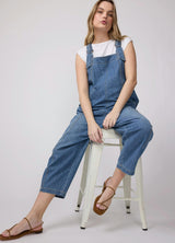 Ankle Tapered Leg Denim Maternity Overall