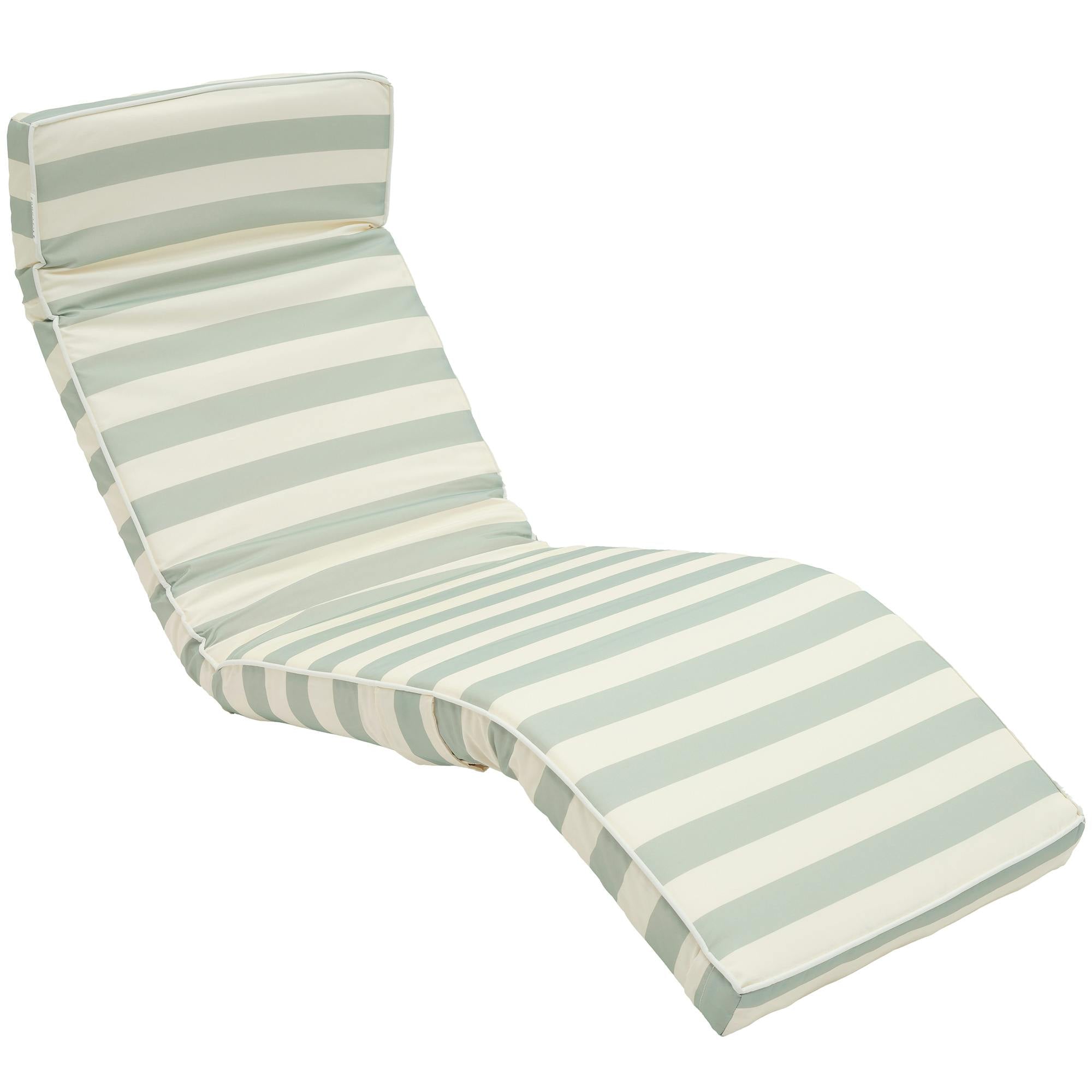 The Lounger Chair: Sea Sage Stripe